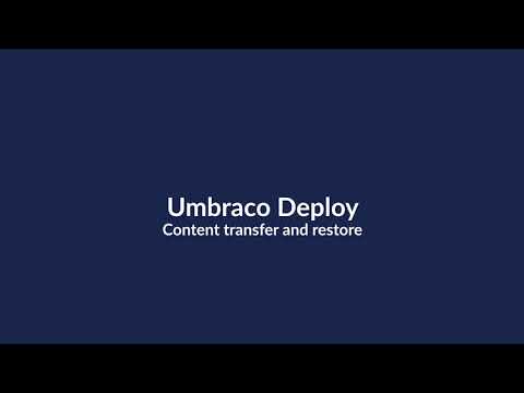Umbraco Deploy - Content transfer and restore