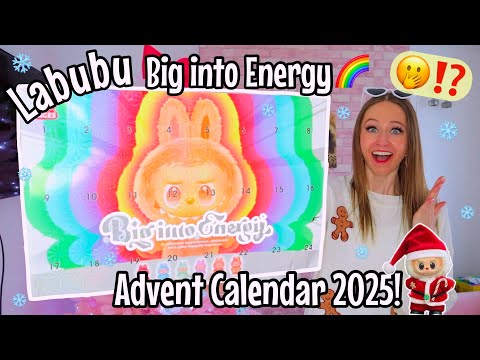 UNBOXING A *GIANT* LABUBU BIG INTO ENERGY ADVENT CALENDAR 2025!!😱🌈✨⁉️(24 MYSTERY BOXES!!🫢) VLOGMAS 1
