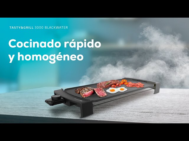 Plancha électrique Cecotec Tasty&Grill 3000 BlackWater 2600W surface 45x25cm antiadhésive video