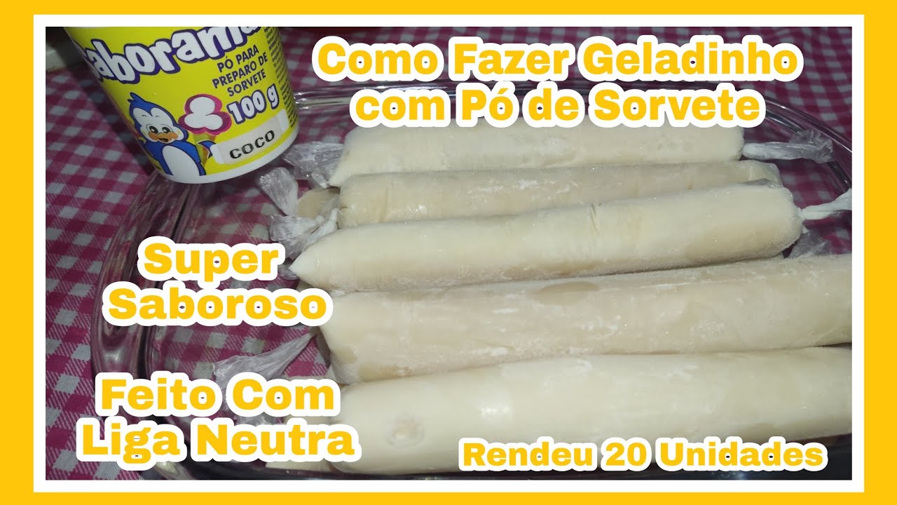 GELADINHO FEITO COM PÓ DE SORVETE E LIGA NEUTRA