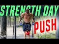 CALISTHENIC PUSH STRENGTH TRAINING | CHEST AND SHOULDERS | RINGS, HANDSTAND PUSHUPS, MUSCLE UPS