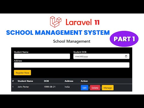 Laravel 11 School Management System Project: Full Tutorial Part 1