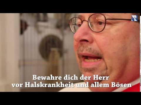 Blasiussegen mit Diakon Bernhard Stürber
