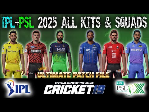 PSL & IPL 2025 ULTIMATE UPDATED PATCH FILE FOR CRICKET 19. DOWNLOAD LINK IS IN DESCRIPTION.