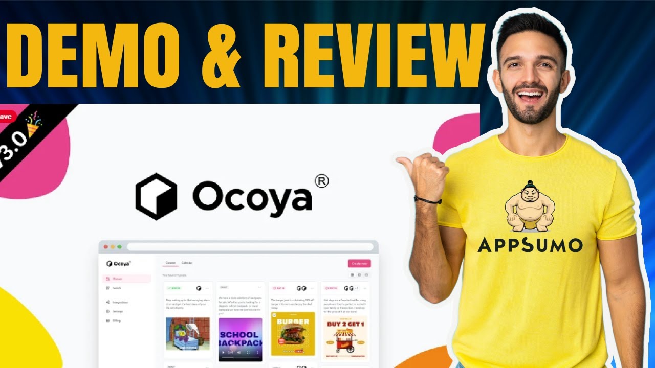 Ocoya Tutorial & Demo Social Media Marketing Tool With A I