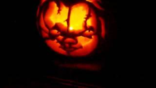 JASON VOORHEES AND CHUCKY PUMPKINS. HAPPY HALLOWEEN