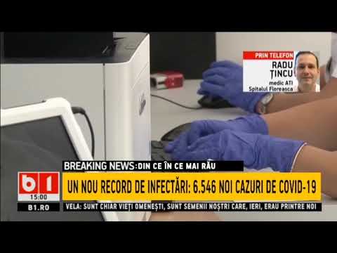 Stiri B1- Record de imbolnaviri in Romania -  30 octombrie 2020