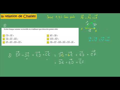 Vecteurs  et configurations Relation de CHASLES   ex9 et 10