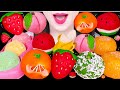 ASMR FRUIT CAKE WAGASHI ICE CREAM RICE CAKE MANDARIN RICE CAKE 화과자 귤떡 아이스크림 찰�