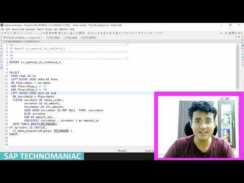 COALESCE function in Select - Open SQL Enhancement ABAP on HANA - Part 7
