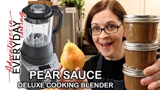 What do you do with bitter, unripe pears? You make some blender pear sauce!