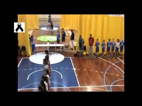 Mini B Femení CB Granollers vs CEJ Hospitalet. Minut de silenci