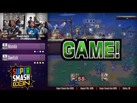 Hondo (Fox) vs Switch (Wolf) [Winner's Semis] - Project M at Super Smash Con 2018