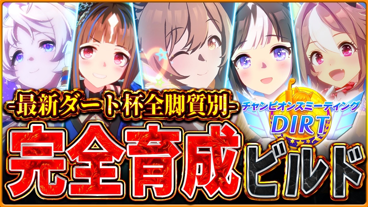 【ウマ娘】全てがわかる!!4月ダート杯"完全育成ビルド"解説！継承因子の構成やサポカ編成、必要な因子例を真似するだけでOK！全脚質設計図/逃先/差追/デルマーダート2000ｍ【最新チャンミ攻略ガイド】