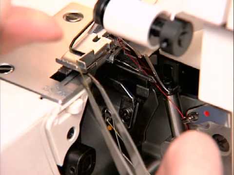 6. 3-Faden-Overlocknaht - Einfädeln - SINGER 14 SH 654 Overlock