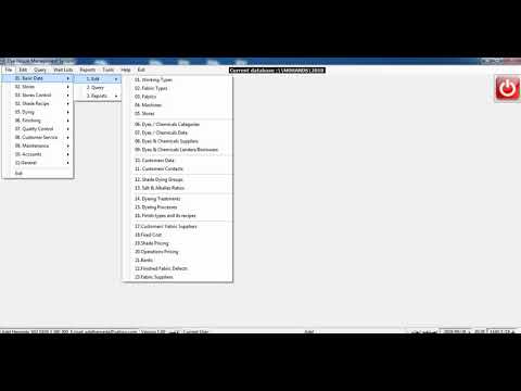 Version 1.8 Dyehouse Management System