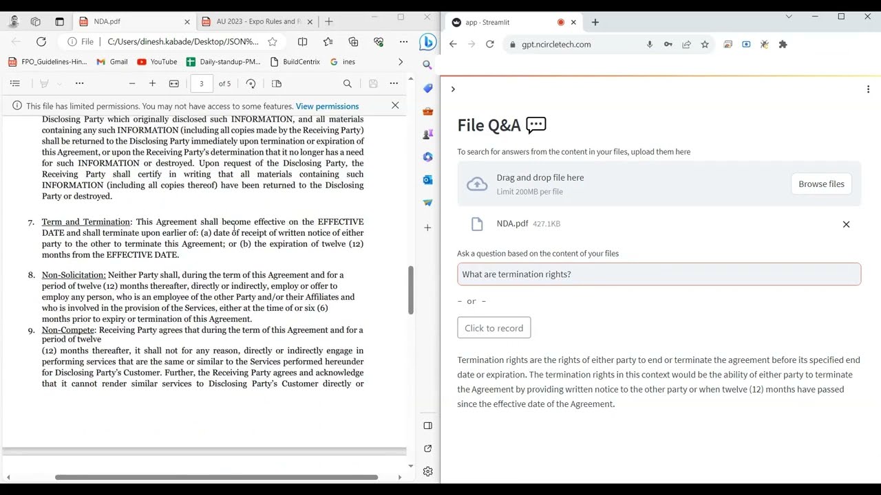 PDF to Progress: Contract Management Revolution in Construction with AI