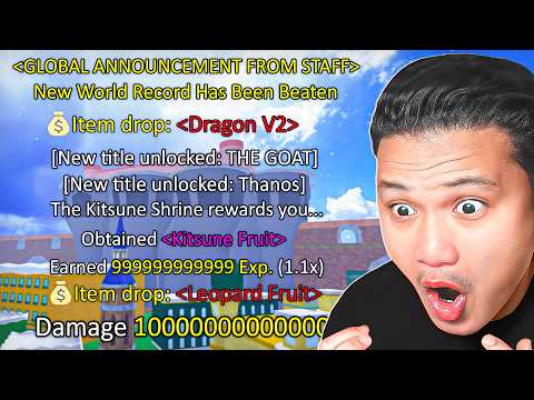 Beating The Hardest 🌎 WORLD RECORD 🌎 In Blox Fruits
