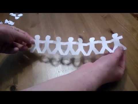 How to Make an Origami Chain of People