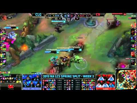 CLG (Aphromoo Morgana) VS C9 (Hai Leblanc) Highlights - 2015 NA LCS Spring W2D2