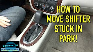 How to move shifter stuck in park Impala GM Chevrolet 2006-2013 (EP 131) Park override