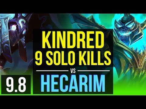 Gain elo as KINDRED vs HECARIM (JUNGLE) | 4 early solo kills, 9 solo kills | TR Grandmaster | v9.8