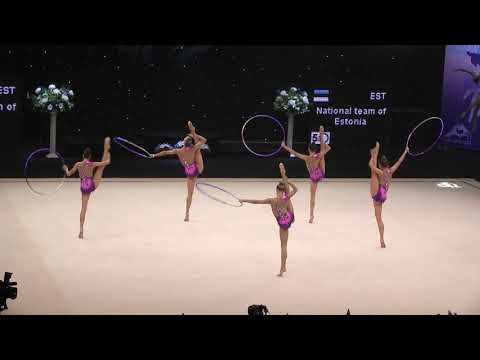 FIG Senior Group.Estonian National Team.5xhoop.EST 'Miss Valentine 2018'