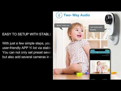 Tovendor Mini Smart Home Camera, 1080P 2.4G WiFi Security Camera Wide Angle Nanny Baby Pet Monitor