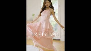 JVL - Halter Plain Ruffle Maxi A-Line Dress