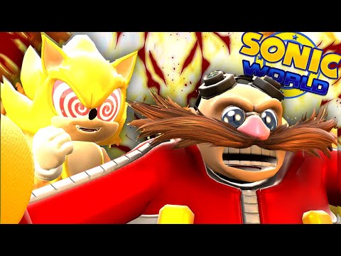 DR.EGGMAN VS FLEETWAY SONIC! Fleetway Sonic plays Sonic World + Mod