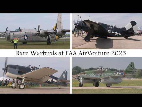 Rare Warbirds at Oshkosh 2025 | Ft. P4Y-2 Privateer, Me 262, Tigercat & More!