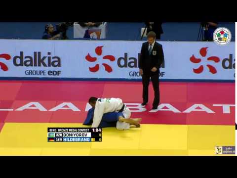 Judo 2015 Grand Prix Ulaanbaatar: Doniyorov (UZB) - Hildebrand (GER) [-90kg] bronze