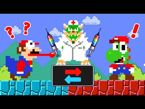 What If Super Mario and Yoshi but Swap Places With Rainbow Magic? | ADN MARIO GAME