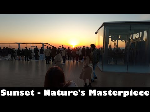 Sit Back, Relax & Admire the Sunset #shibuya #shibuyasky #sunset #crepe #tokyo #japantravel #vlog