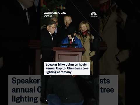 Speaker Mike Johnson hosts annual Capitol Christmas tree lighting ceremony