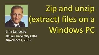 Zip and extract files on a Windows/PC