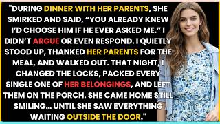 "During Dinner With Her Parents, She Grimaced And Said, “You Already Knew I’d Choose Him If He Ever.