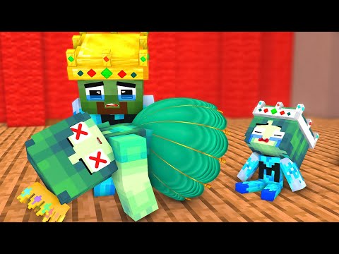 GA Animations - Monster School : Baby Zombie Vs Squid Game Doll R.I.P Queen - Minecraft Animation