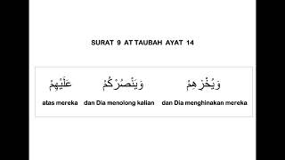 Download lagu 009 SURAT AT TAUBAH AYAT 14 DAN TERJEMAHAN PER KATA mp3