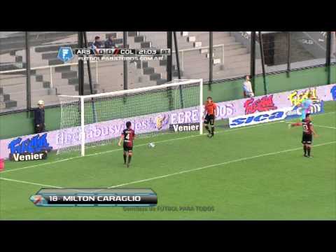 Gol Caraglio. Arsenal 1 Colón 0. Final 2014. Fecha 10. Fútbol Para Todos.