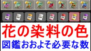 【ほの暮しの庭】花の染料の出来る色・図鑑埋めに必要な数を調査おおよそのため正確な個数ではないです攻略実況
