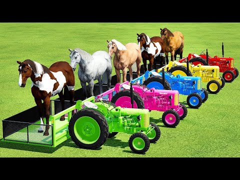 TRANSPORTING GIAN HORSES WITH ZETOR MINI TRACTOR - Farming Simulator 22