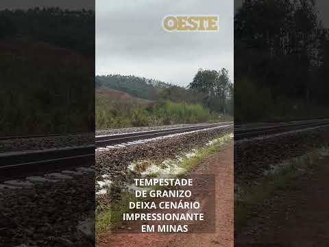 TEMPESTADE DE GRANIZO DEIXA CENÁRIO IMPRESSIONANTE EM MINAS