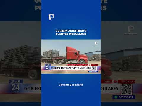 Gobierno distribuye puentes modulares.