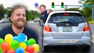 Honk if U Want a Water Balloon Thrown at U Bumper Sticker - then Sitting at Green Lights