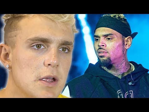 Jake Paul Confronts Chris Brown Over Boxing Match At Ace Family Basketball Game