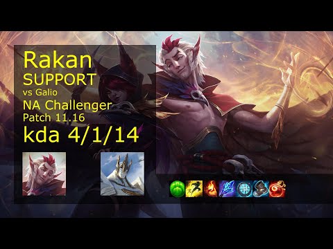 Rakan Support & Jhin vs Galio & Ziggs - NA Challenger 4/1/14 Patch 11.16 Gameplay