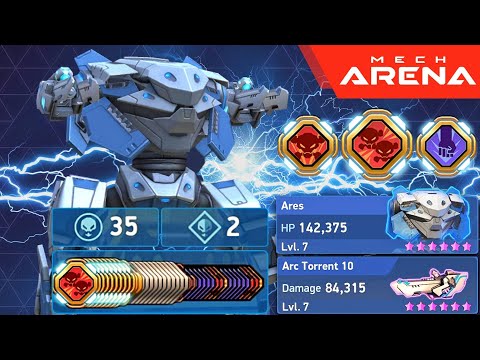 Ares with Arc Torrent 10 - Mech Arena
