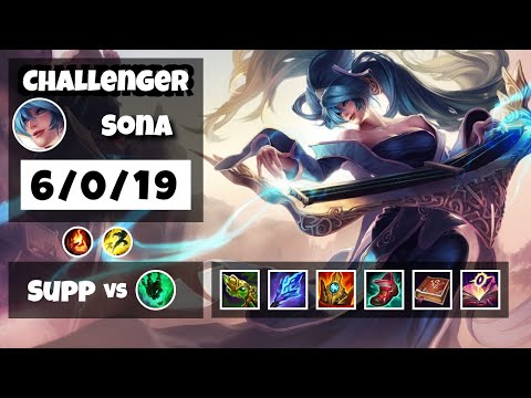Sona Challenger Gameplay S11 Replay 11.11 Support (6/0/19) - NA