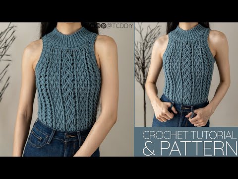 , title : 'How to Crochet A Cable Stitch Vest | Pattern & Tutorial DIY'